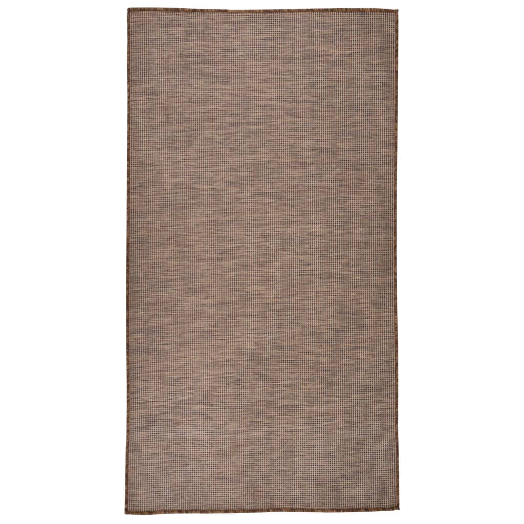 vidaXL barna lapos szövésű kültéri szőnyeg 80 x 150 cm
