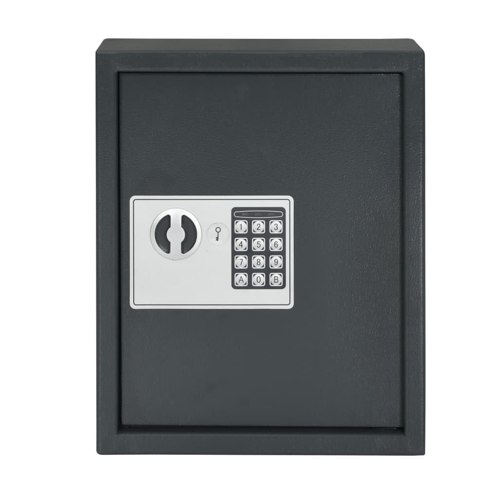 vidaXL sötétszürke kulcsos széf 30 x 10 x 36,5 cm