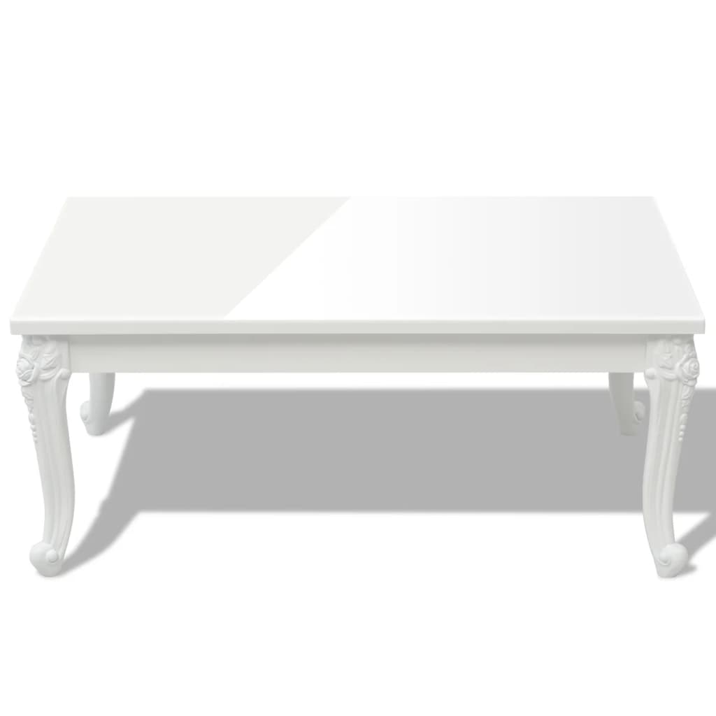 vidaXL Fehér magasfényű 100x60x42 cm-es dohányzóasztal