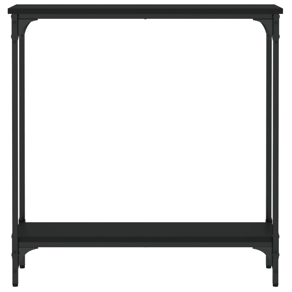 vidaXL fekete szerelt fa tálalóasztal 75x22,5x75 cm