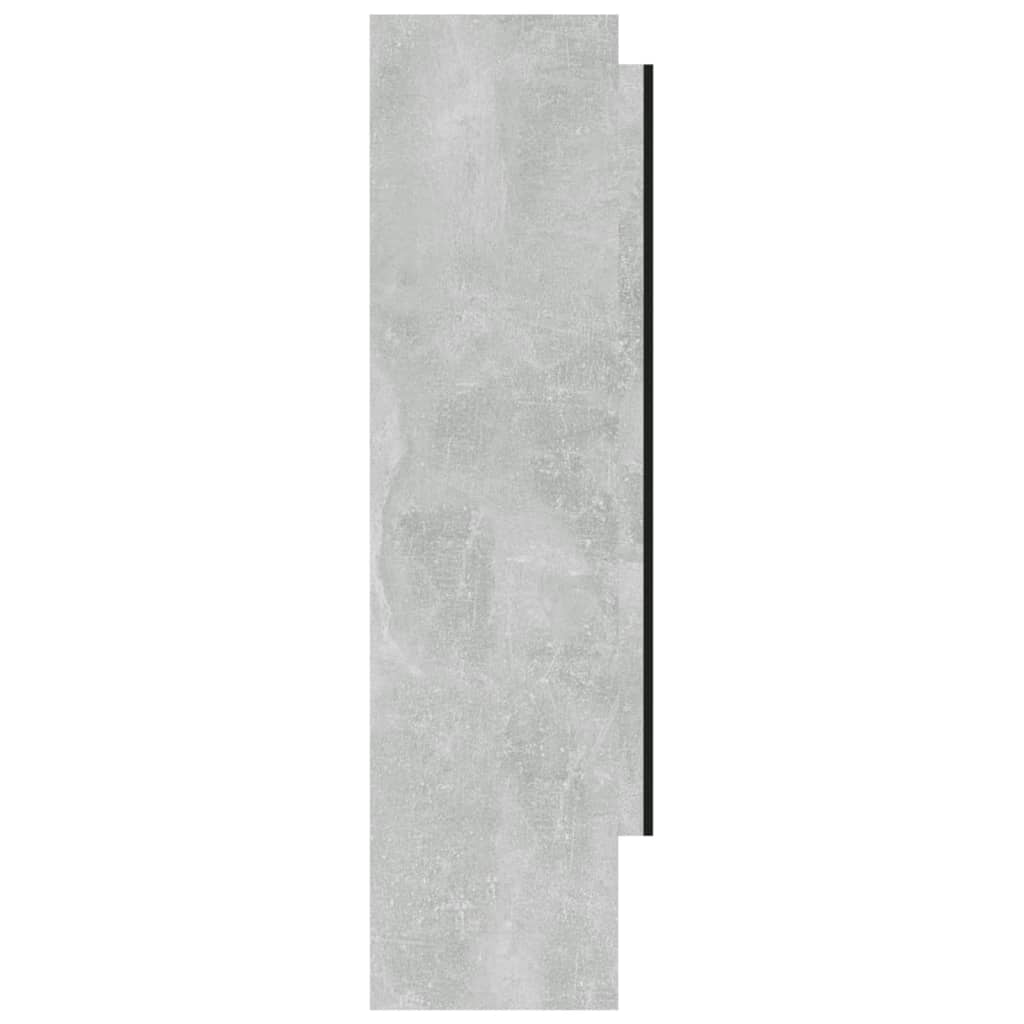 vidaXL betonszürke MDF tükrös fürdőszobaszekrény 80 x 15 x 60 cm