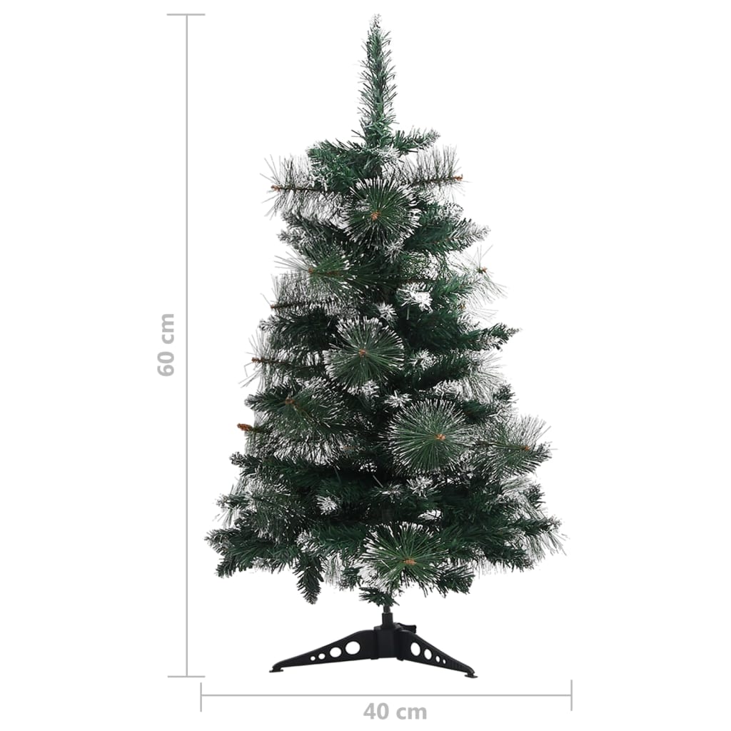 vidaXL zöld és fehér PVC műkarácsonyfa állvánnyal 60 cm