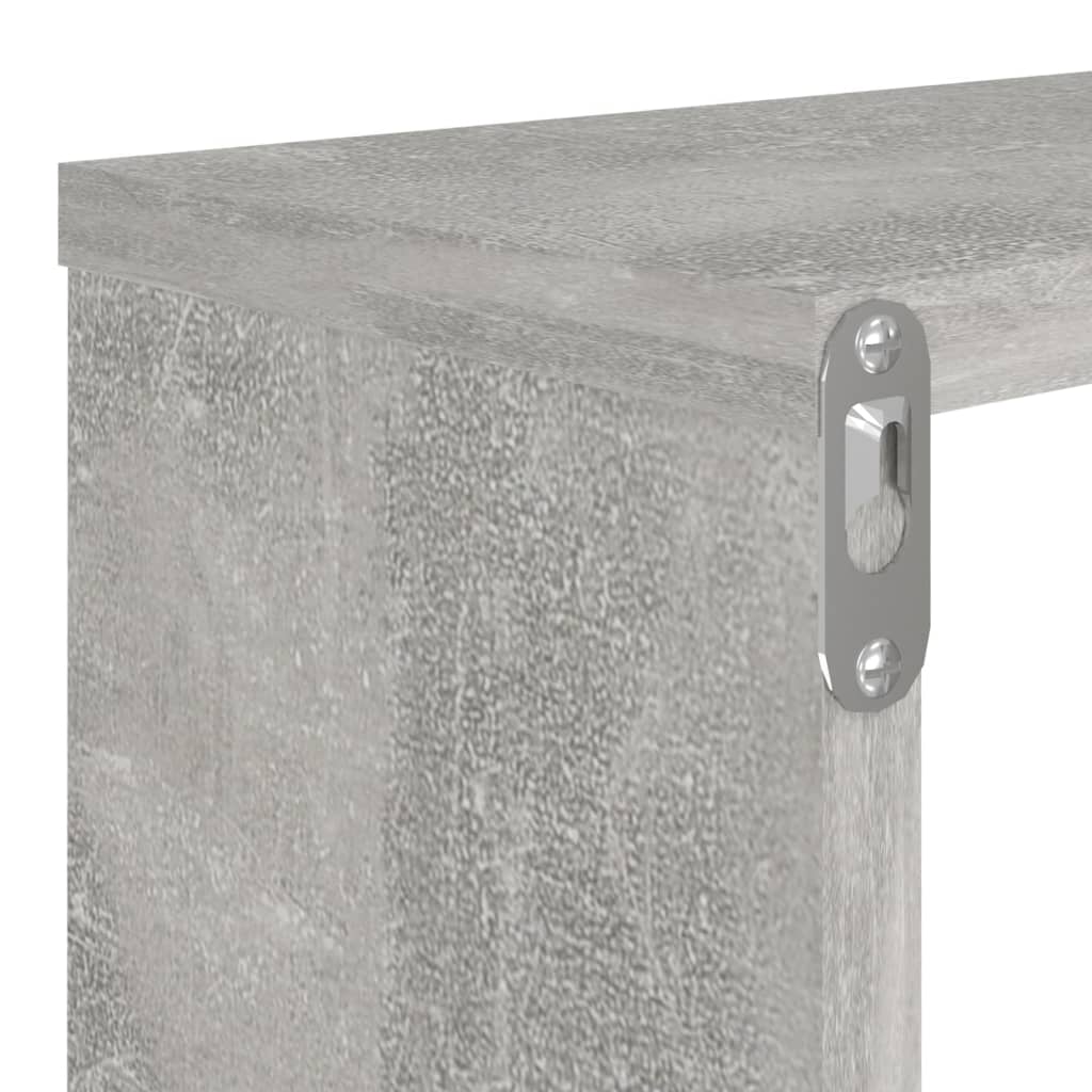 vidaXL 2 db betonszürke forgácslap fali kockapolc 80 x 15 x 26,5 cm