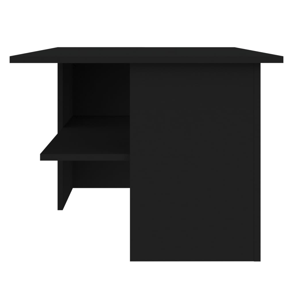 vidaXL fekete forgácslap dohányzóasztal 90 x 60 x 46,5 cm