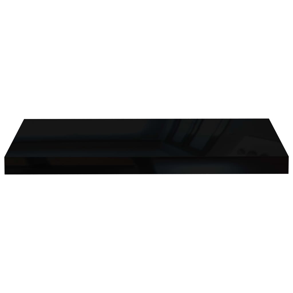 vidaXL magasfényű fekete MDF lebegő fali polc 60 x 23,5 x 3,8 cm