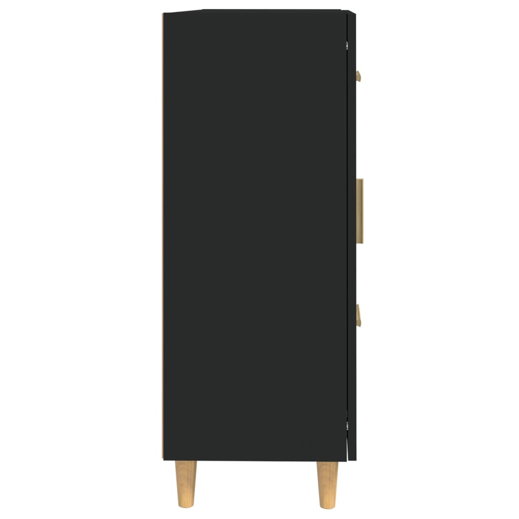 vidaXL fekete szerelt fa tálalószekrény 69,5 x 34 x 90 cm