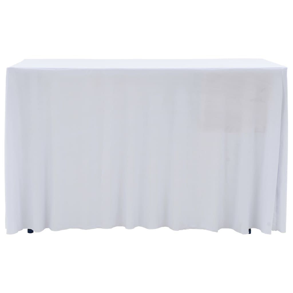 vidaXL 2 darab fehér sztreccs asztalszoknya 183 x 76 x 74 cm