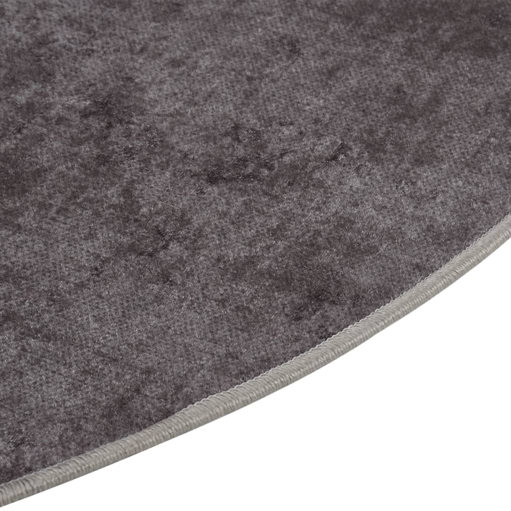 vidaXL szürke csúszásmentes mosható szőnyeg φ 120 cm