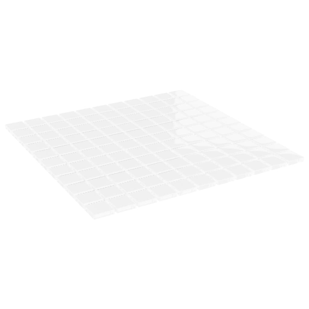 vidaXL 11 db fehér üveg mozaikcsempe 30 x 30 cm