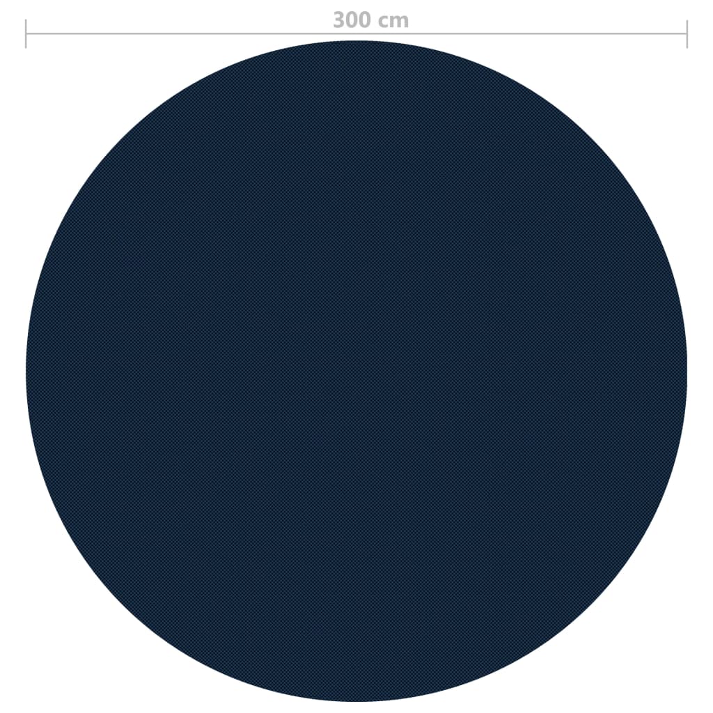 vidaXL fekete és kék napelemes lebegő PE medencefólia 300 cm
