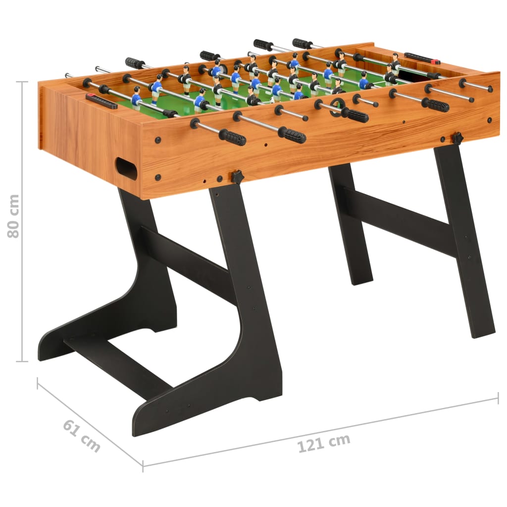 vidaXL világosbarna összecsukható csocsóasztal 121 x 61 x 80 cm