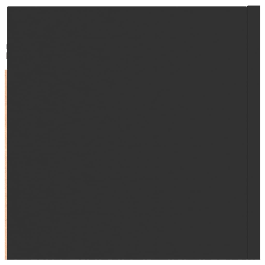 vidaXL fekete forgácslap éjjeliszekrény 30,5 x 30 x 30 cm