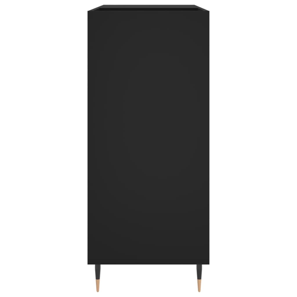 vidaXL fekete szerelt fa hanglemezszekrény 84,5 x 38 x 89 cm