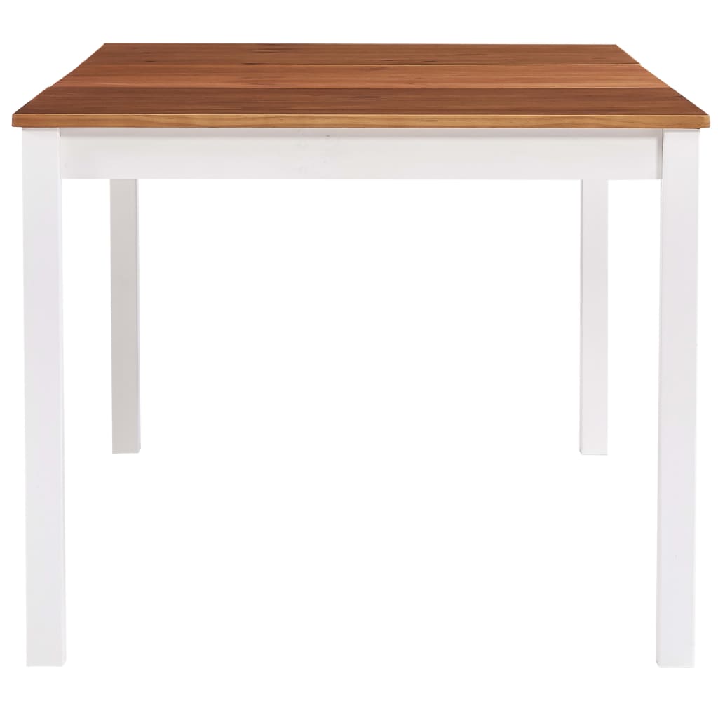vidaXL fehér és barna fenyőfa étkezőasztal 180 x 90 x 73 cm