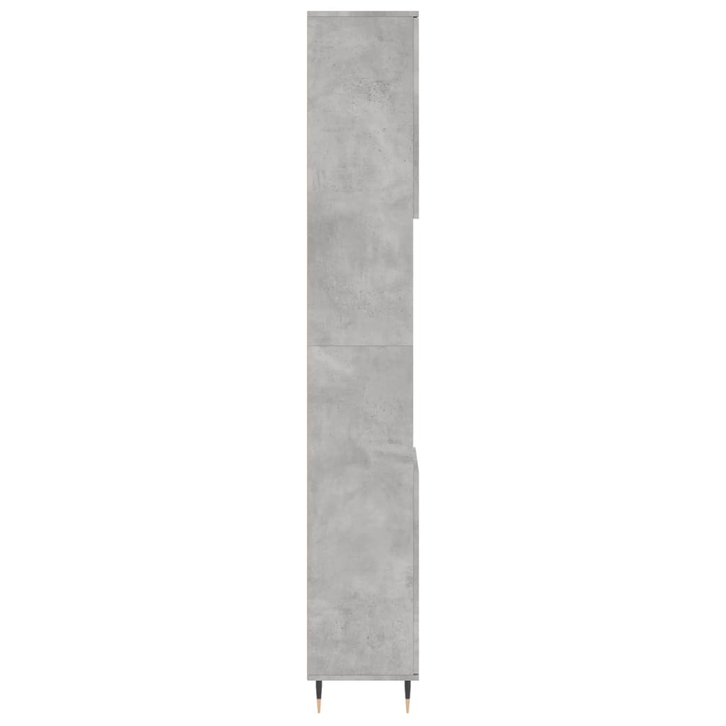 vidaXL betonszürke szerelt fa fürdőszobaszekrény 30 x 30 x 190 cm