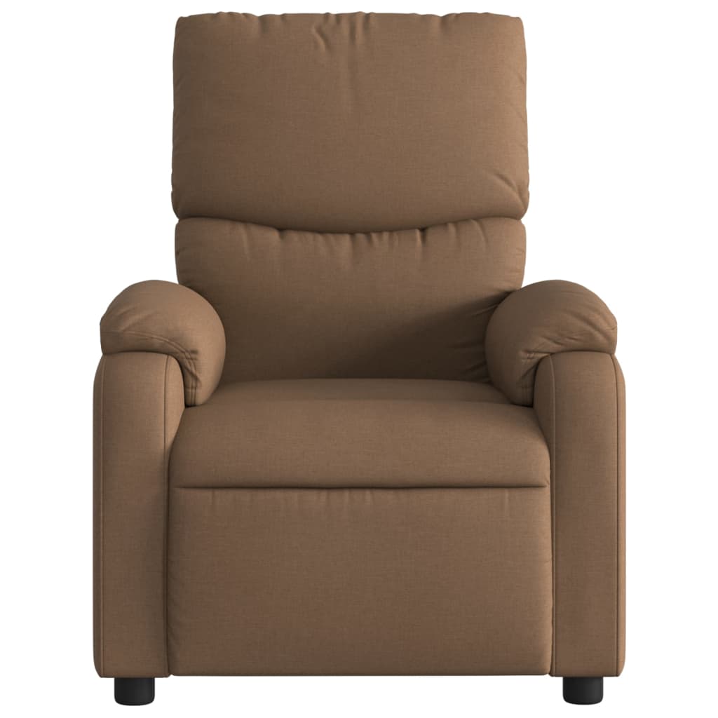 vidaXL barna szövet elektromos dönthető fotel