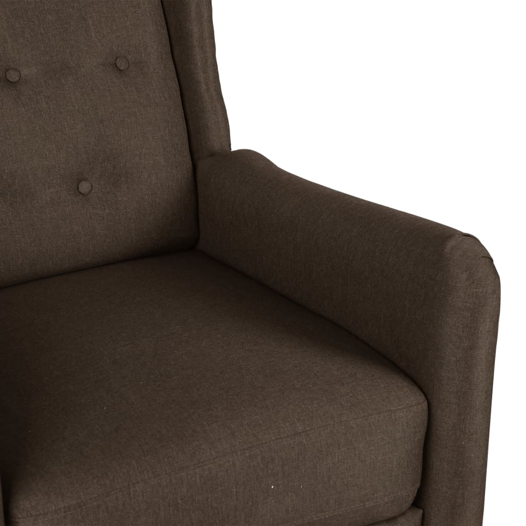 vidaXL sötétbarna szövet dönthető szék