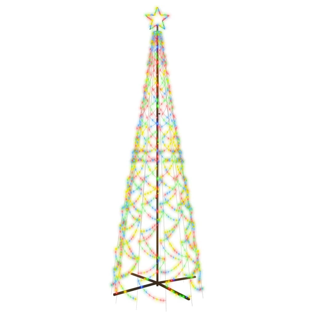 vidaXL kúp alakú karácsonyfa 500 színes LED-del 100 x 300 cm