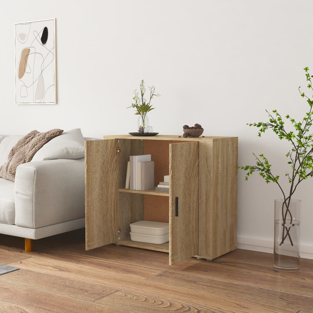 vidaXL sonoma tölgy színű szerelt fa tálalóasztal 80x33x70 cm