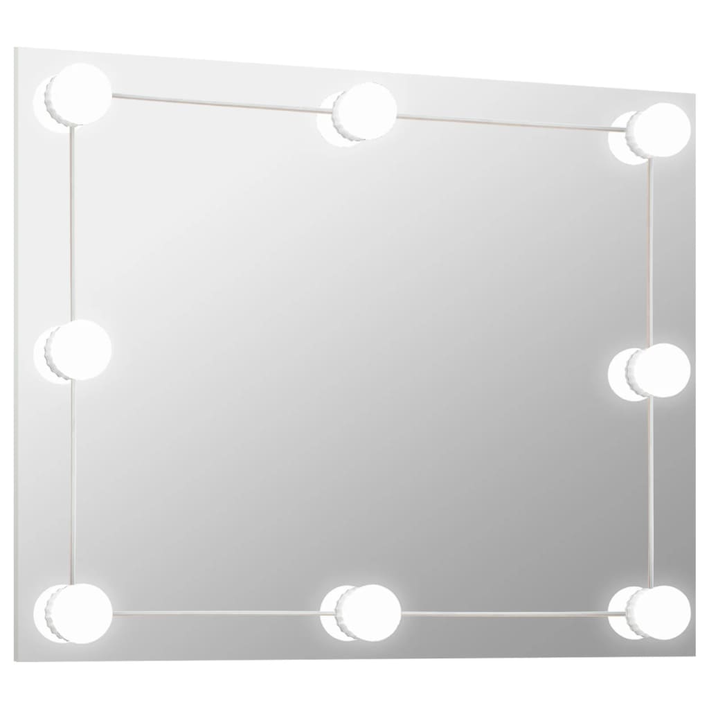 vidaXL keret nélküli téglalap alakú fali tükör LED-világítással
