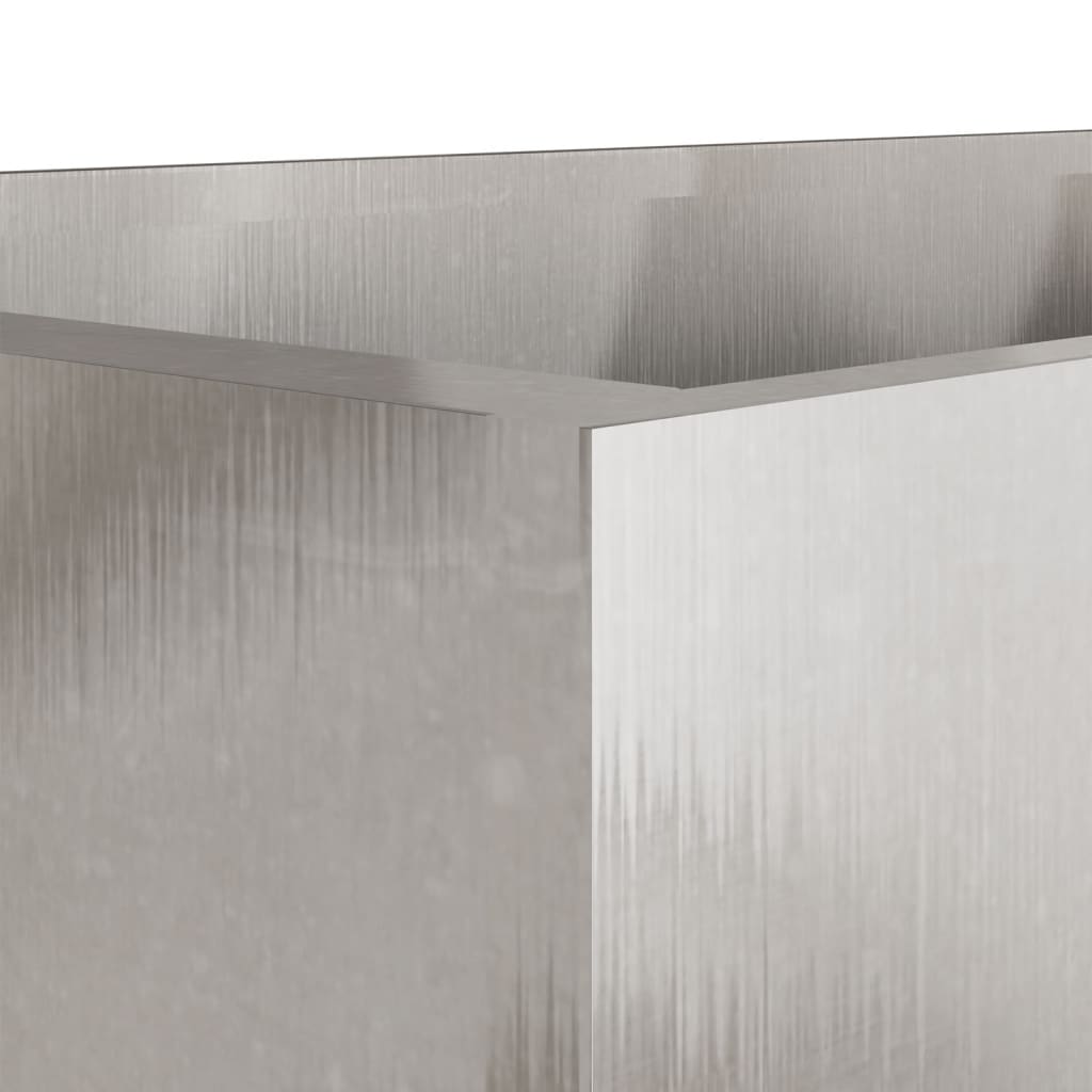 vidaXL ezüstszínű rozsdamentes acél növénytartó 62x40x39 cm