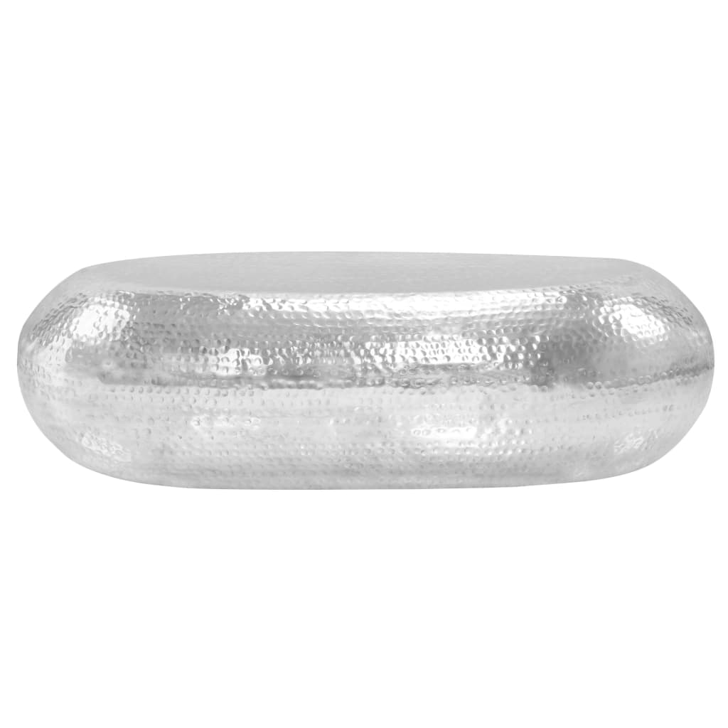vidaXL ezüst alumínium dohányzóasztal 100 x 50 x 28 cm