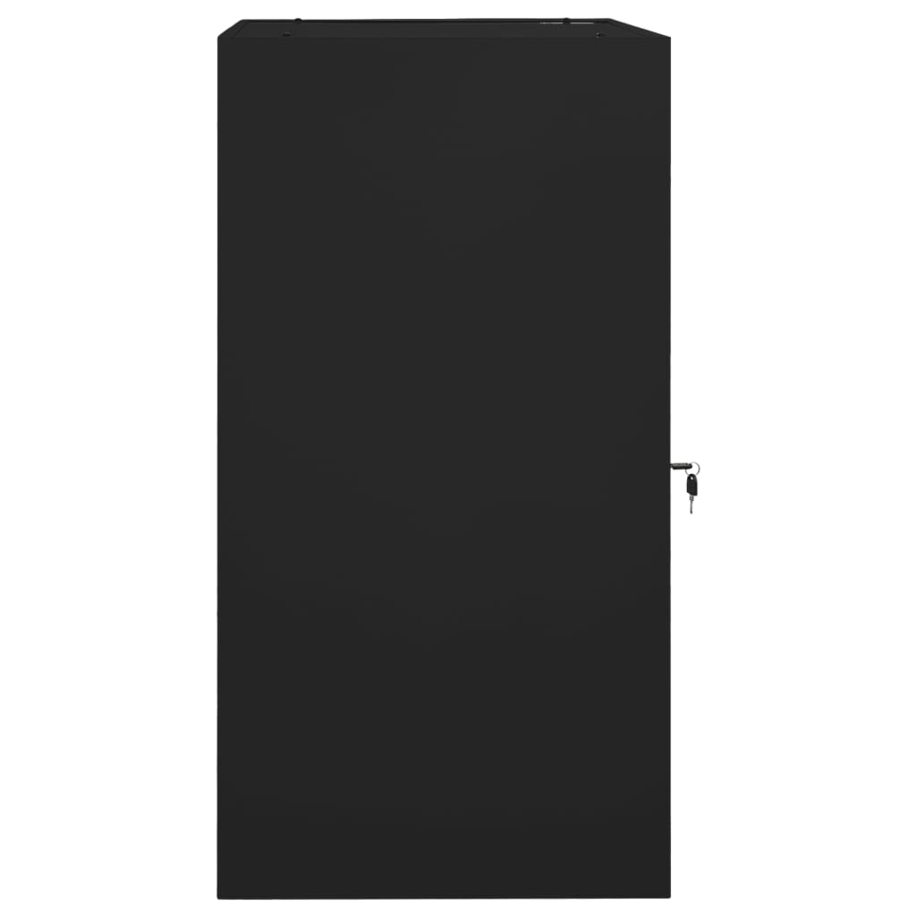 vidaXL fekete acél nyeregszekrény 53 x 53 x 105 cm
