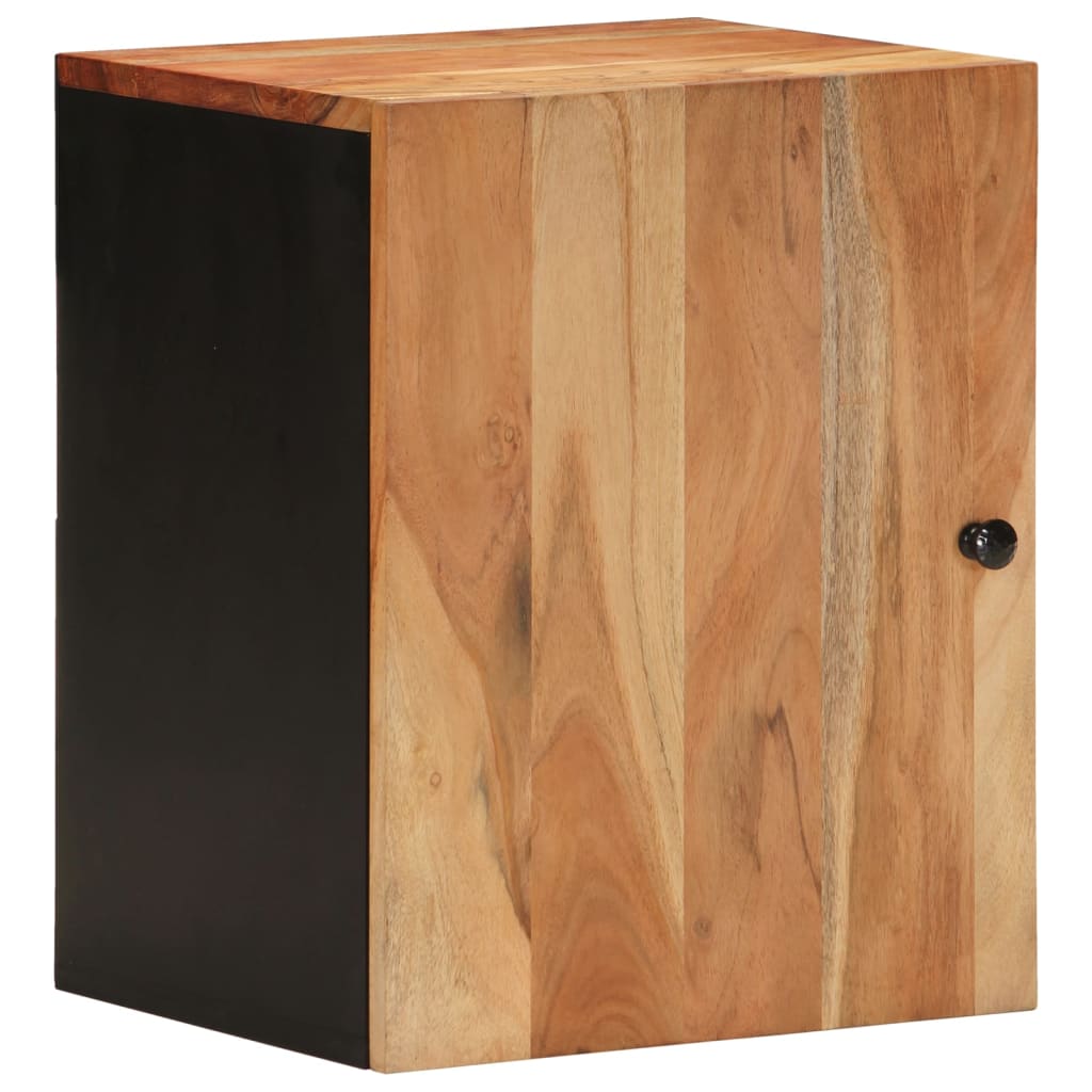 vidaXL tömör akácfa falra szerelhető fürdőszobaszekrény 38x33x48 cm