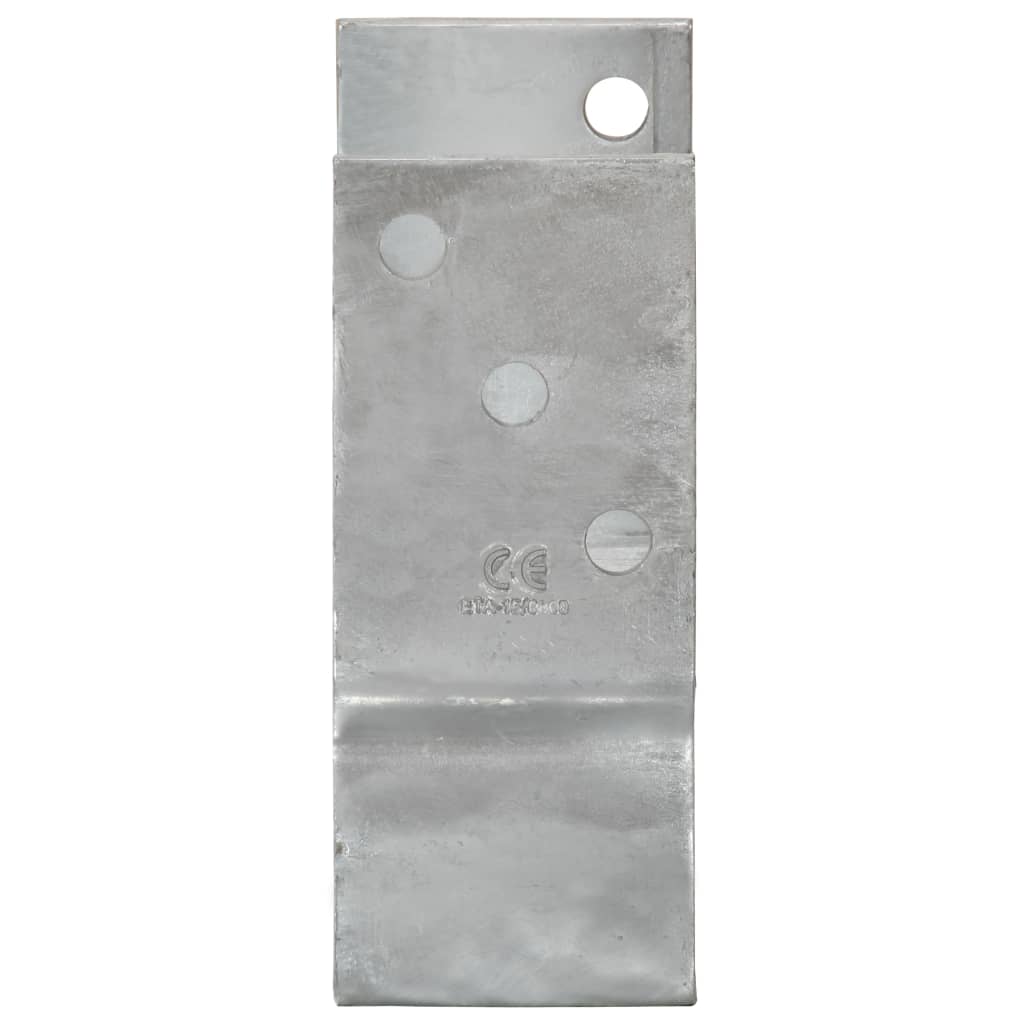 vidaXL 6 db ezüstszínű horganyzott acél kerítéshorgony 10 x 6 x 15 cm
