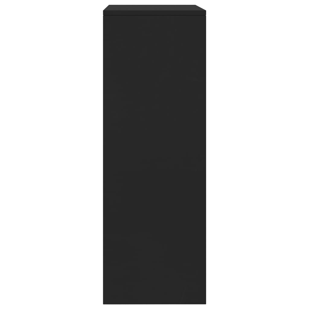 vidaXL 6-fiókos fekete forgácslap tálalószekrény 50 x 34 x 96 cm