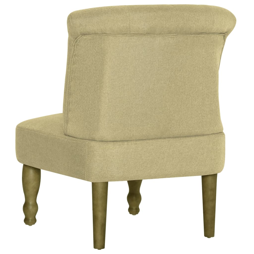 vidaXL zöld szövetkárpitozású francia szék
