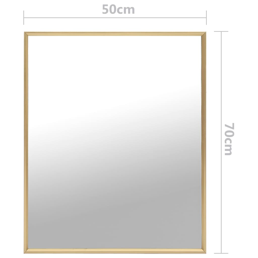 vidaXL aranyszínű tükör 70 x 50 cm