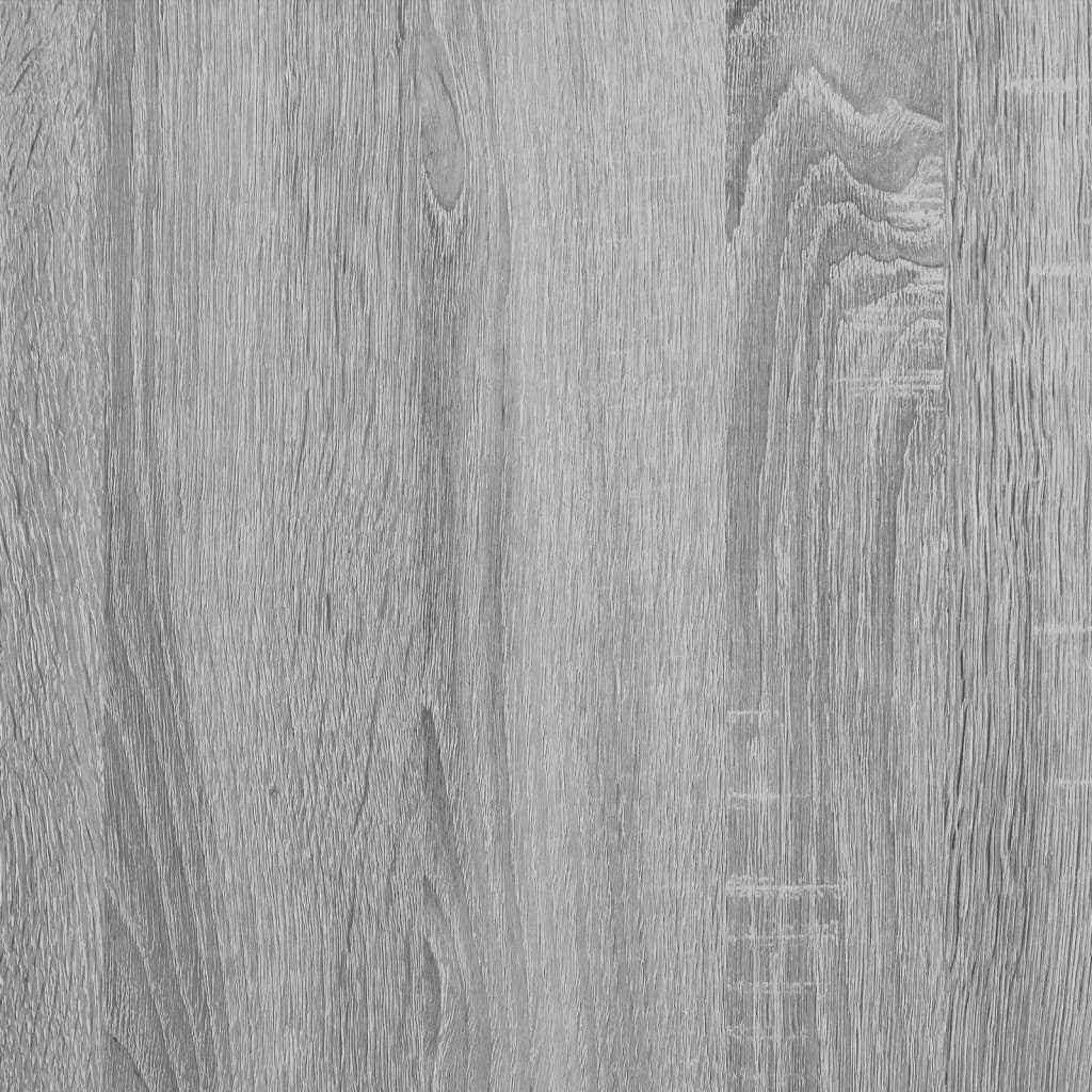vidaXL szürke sonoma szerelt fa könyvespolc ajtókkal 136x37x142 cm