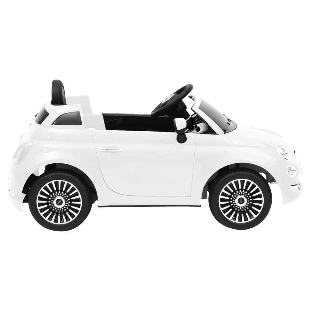 vidaXL fehér elektromos gyerek autó Fiat 500