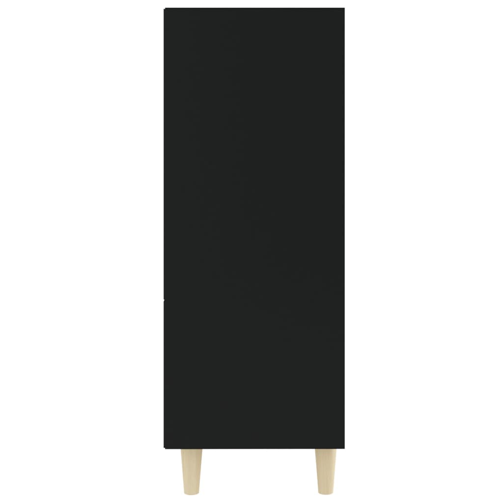 vidaXL fekete szerelt fa tálalóasztal 69,5x32,5x90 cm