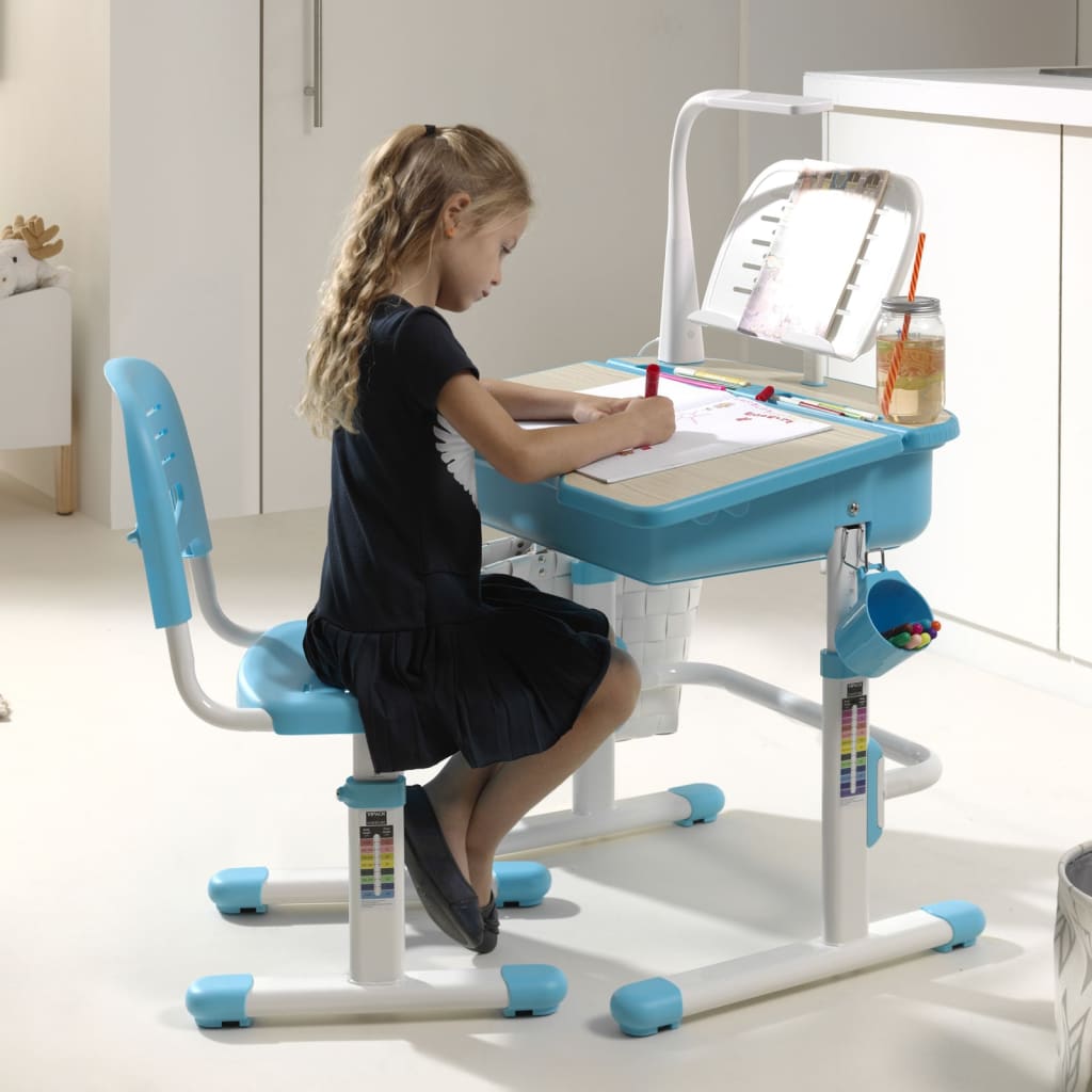 Vipack Comfortline 301 kék-fehér állítható gyerekíróasztal székkel