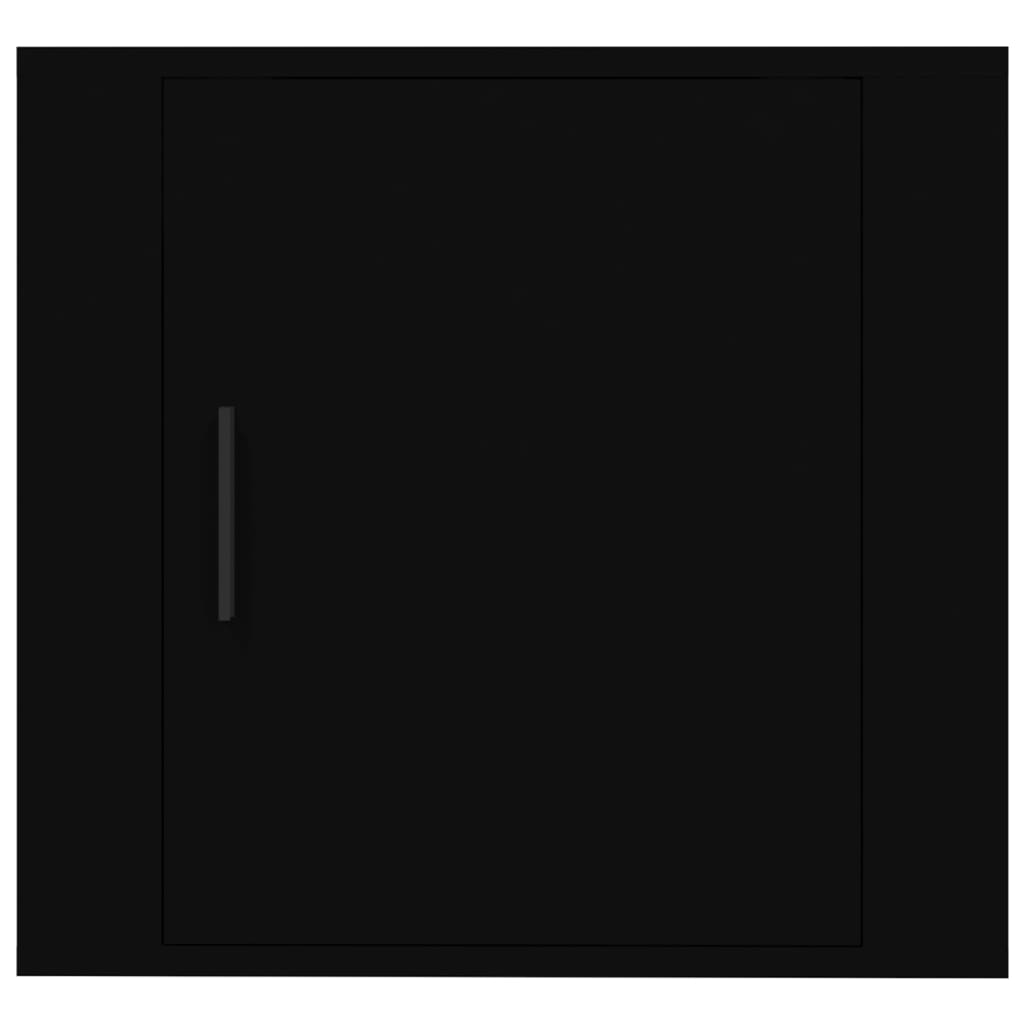 vidaXL fekete falra szerelhető éjjeliszekrény 50 x 30 x 47 cm
