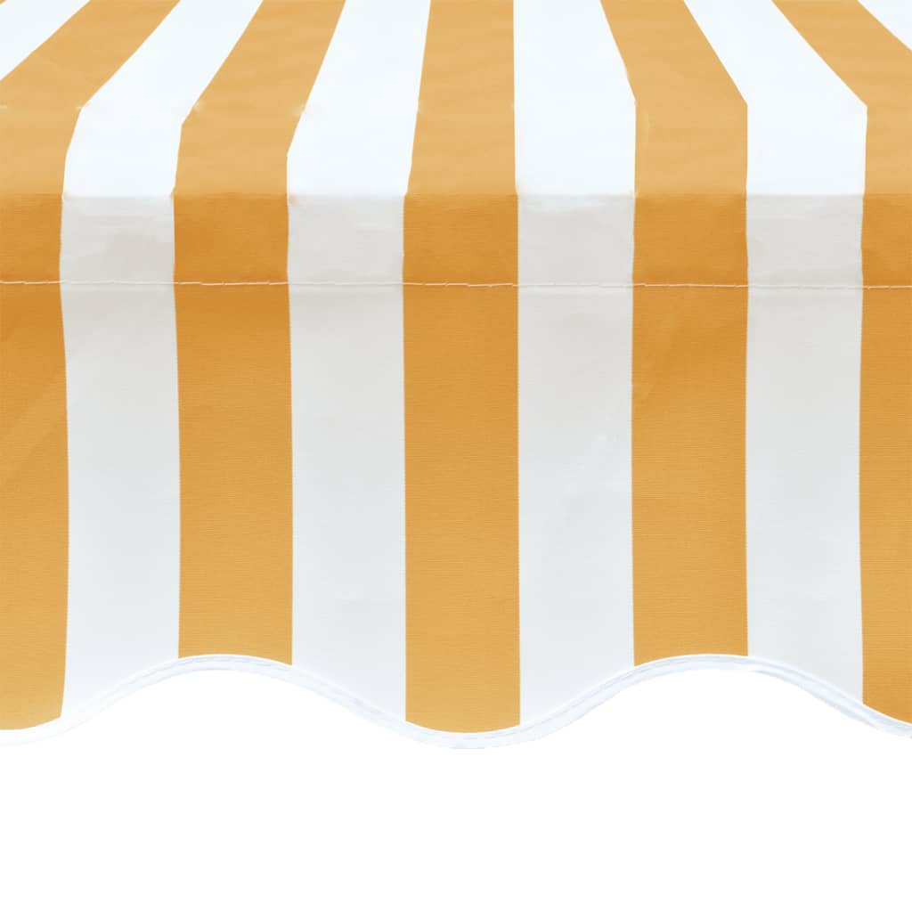 vidaXL sárga-fehér vászon napellenző tető 6 x 3 m (a váz nem tartozék)