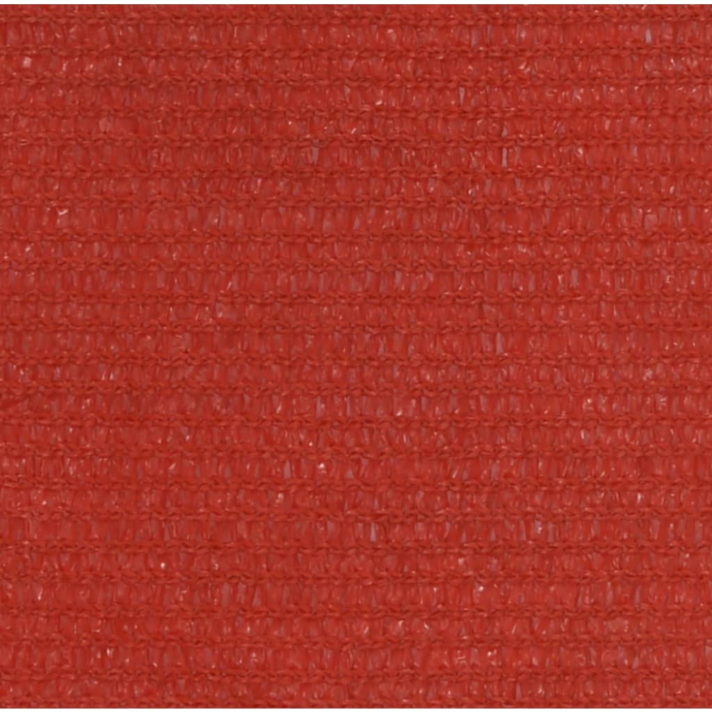 vidaXL piros HDPE napvitorla 160 g/m² 3,6 x 3,6 m