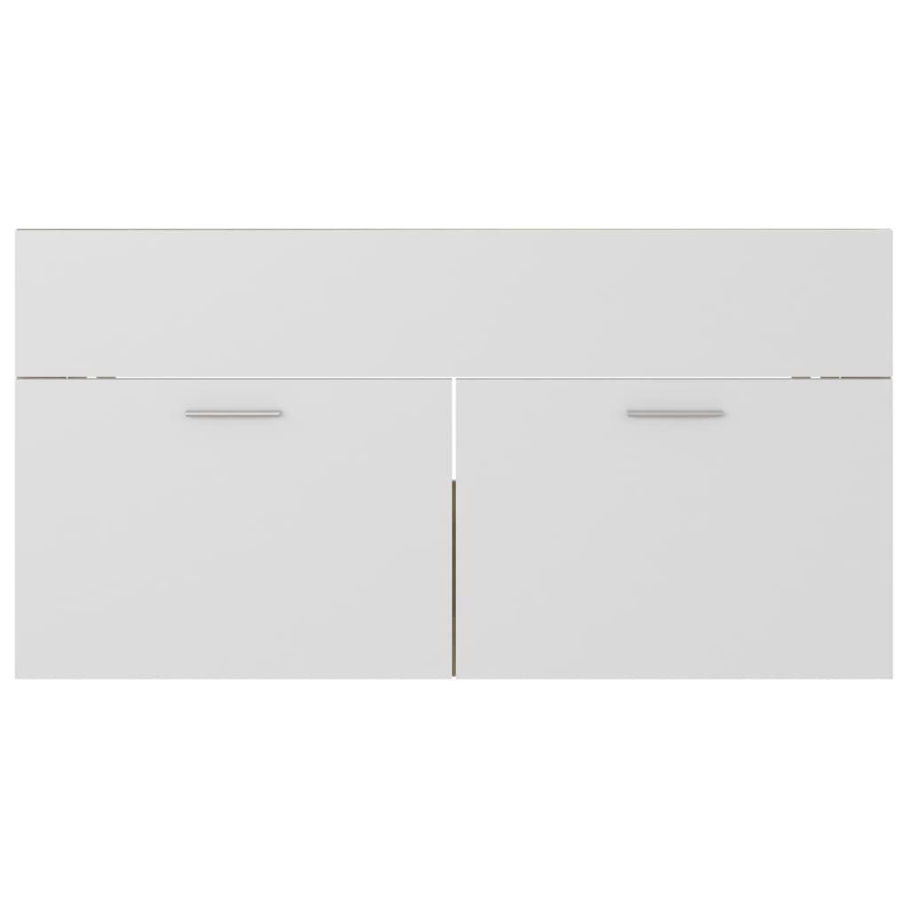 vidaXL fehér és sonoma-tölgy forgácslap mosdószekrény 90x38,5x46 cm