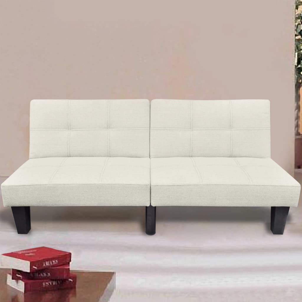 vidaXL bézs állítható kanapéágy