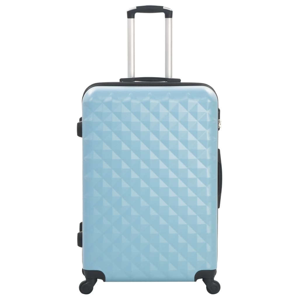 vidaXL 3 db kék keményfalú ABS gurulós bőrönd