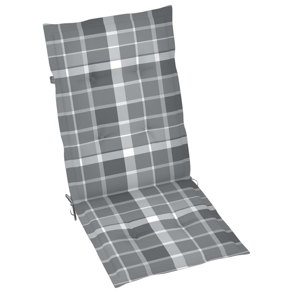 vidaXL 2 db dönthető tömör akácfa kerti szék párnákkal