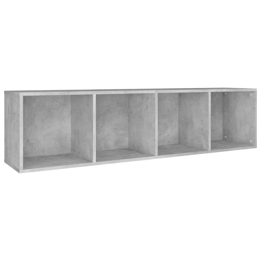 vidaXL betonszürke forgácslap könyv-/TV-szekrény 36 x 30 x 143 cm