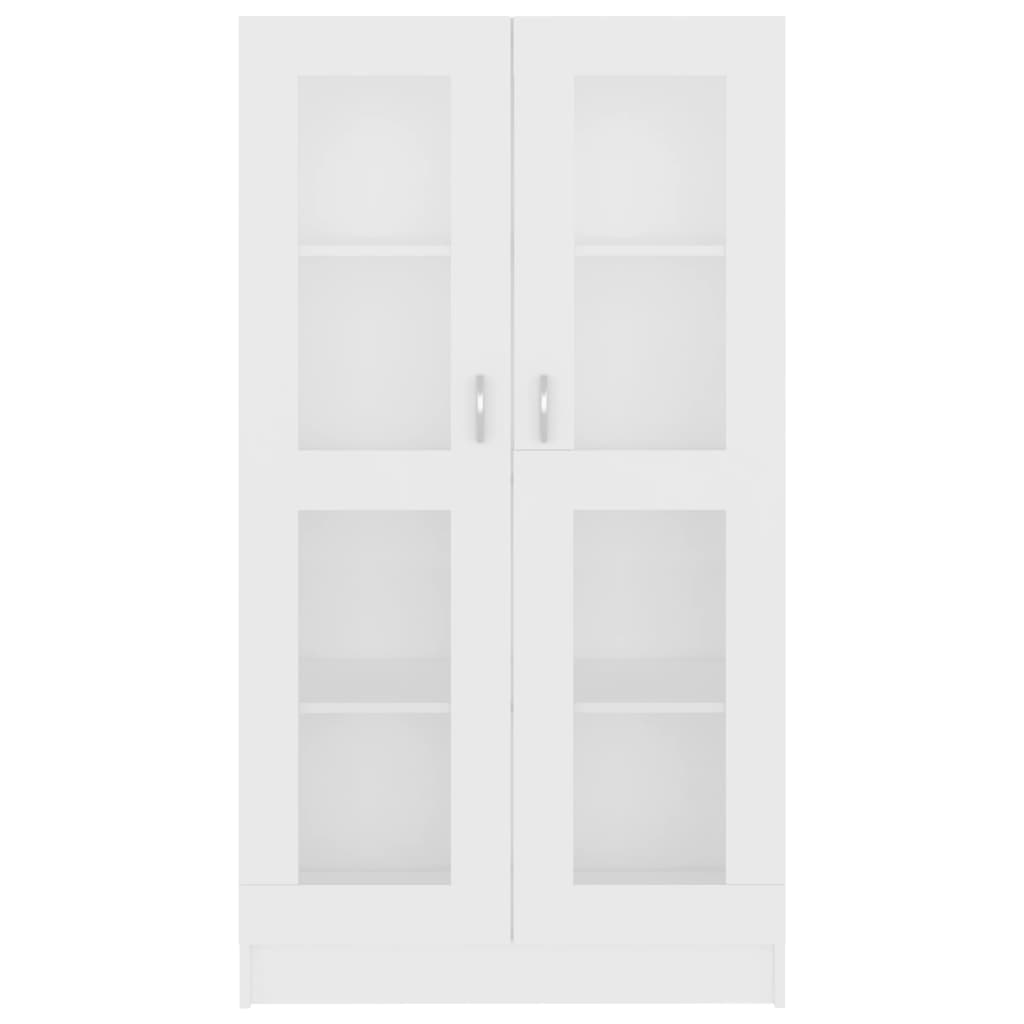 vidaXL fehér forgácslap vitrinszekrény 82,5 x 30,5 x 150 cm