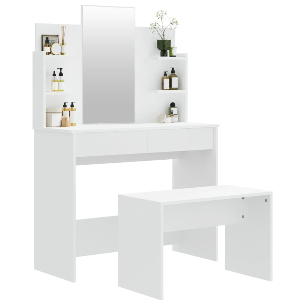 vidaXL fehér fésülködőasztal-szett 96 x 40 x 142 cm
