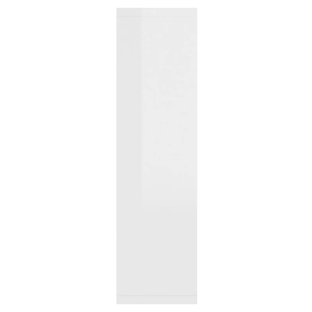 vidaXL magasfényű fehér tükrös szekrény LED-ekkel 76 x 15 x 55 cm