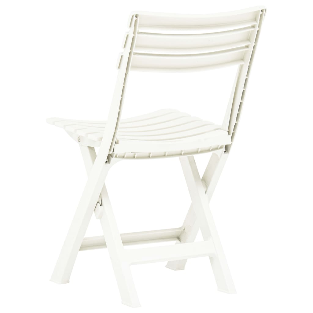 vidaXL 2 db fehér műanyag összecsukható kerti szék