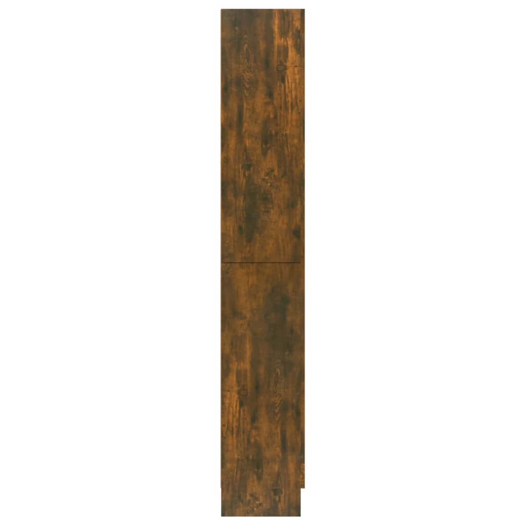 vidaXL füstös tölgyszínű szerelt fa vitrinszekrény 82,5x30,5x185,5 cm