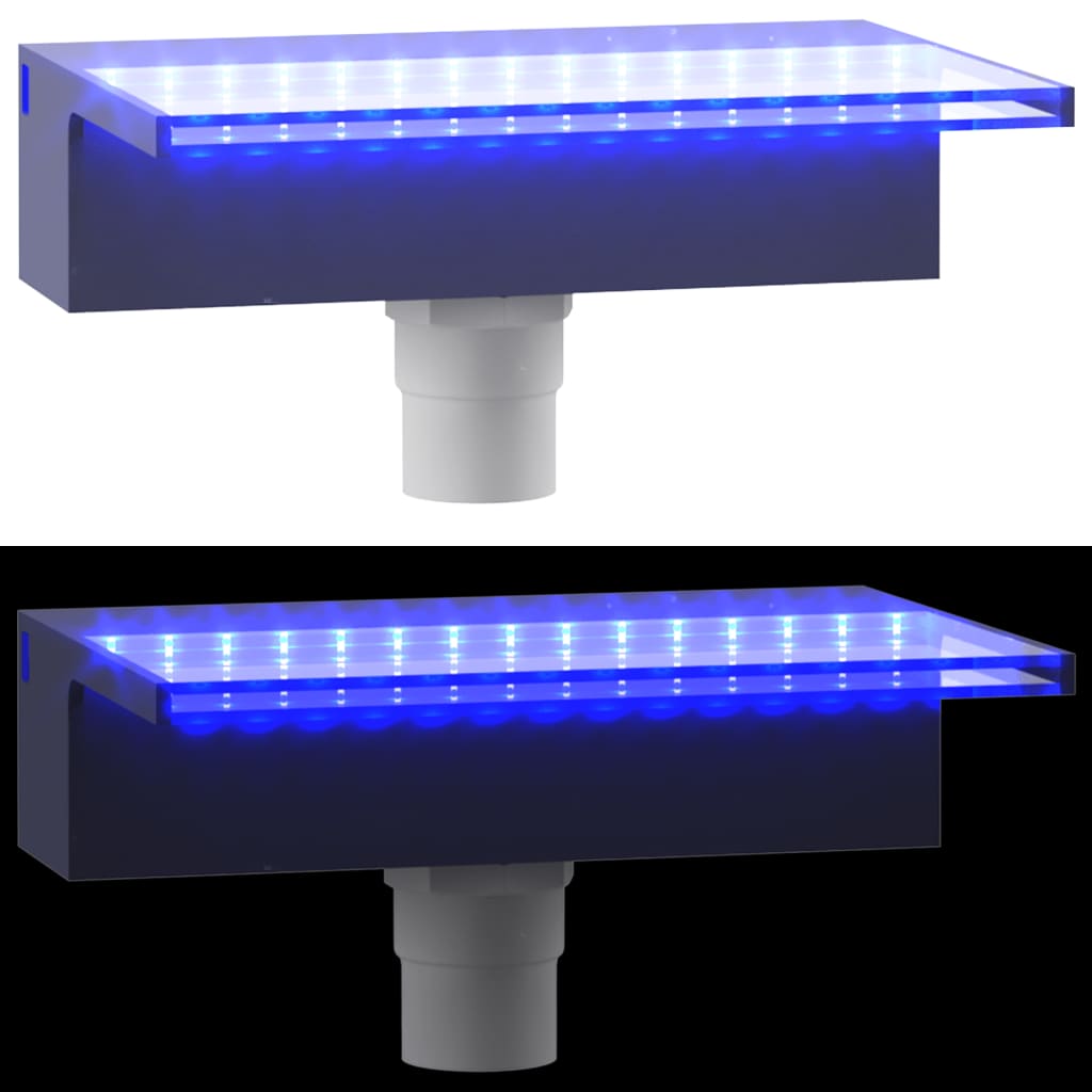 vidaXL akril vízeséskifolyó RGB LED-ekkel 30 cm
